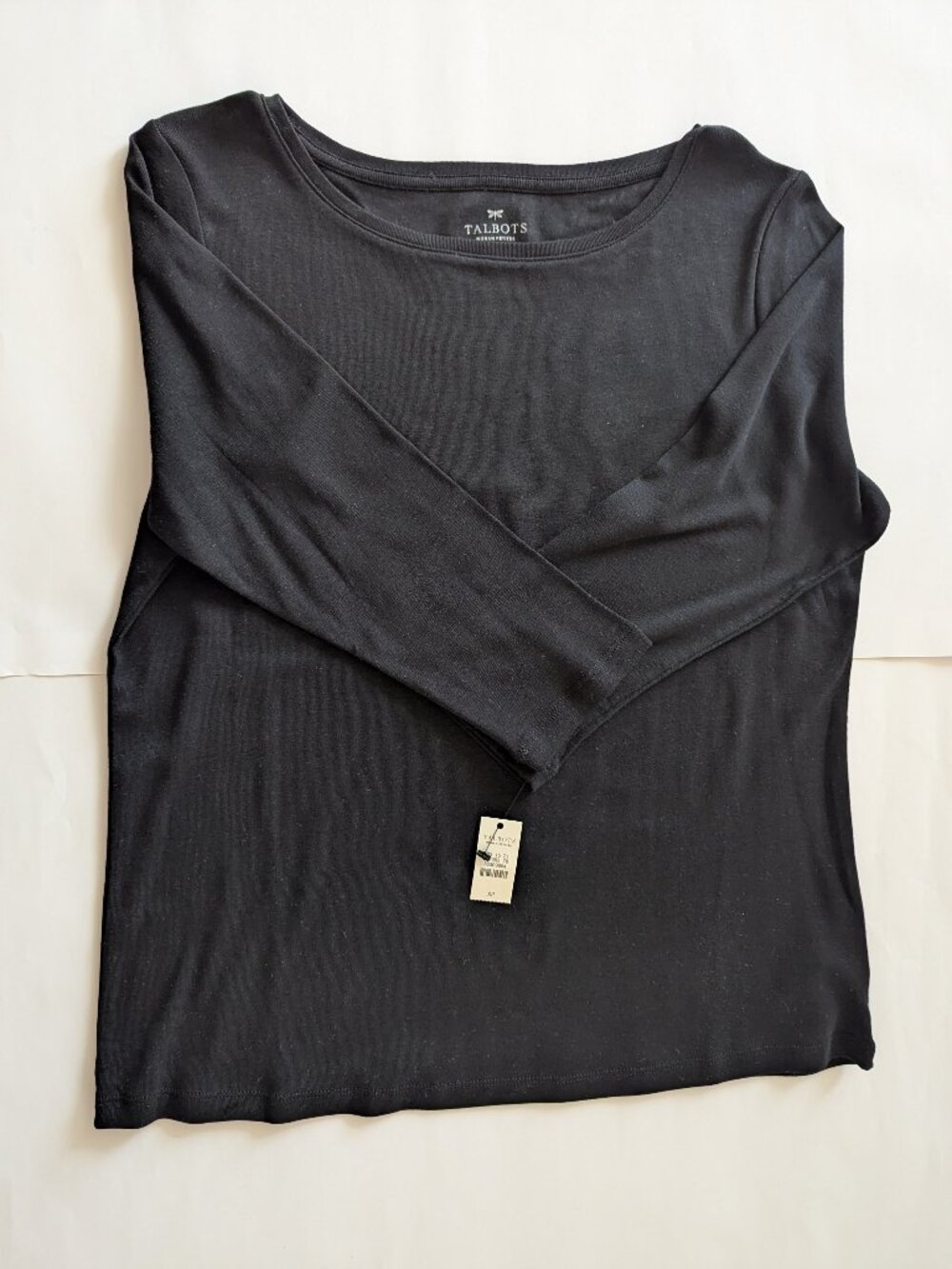 Black 3/4 length sleeve Top - NWT  Size Plus Petite XP